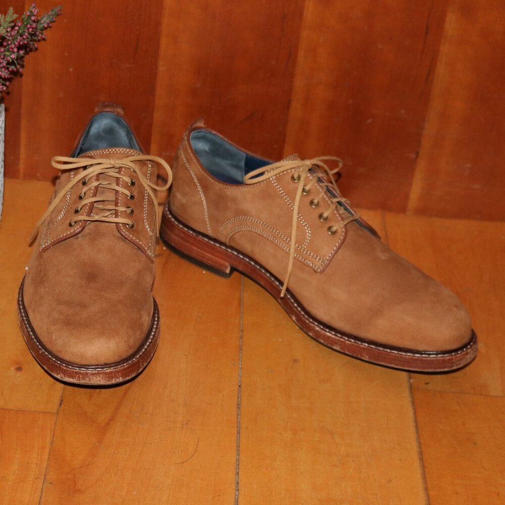 Cole Haan Grand OS Tan Nubuck Comfort Insole Classic Plain Toe Oxford Shoes 9.5